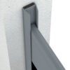 WPC Sichtschutz-Zaun Aluminiumpfosten – Anthrazit