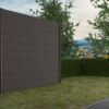WPC Sichtschutz-Zaun Komplettset – Anthrazit